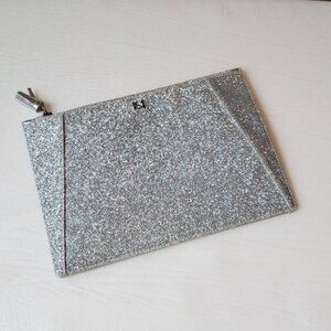 Neely & Chloe Silver Glitter Flat Clutch